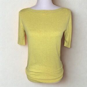 Banana Republic Women’s‎ Short Sleeve Sweater Cotton Blend Small Yellow